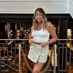 Zara Light Green Denim Skort